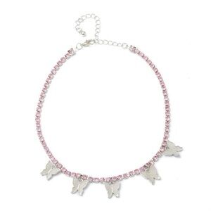 BUTTERFLY RHINESTONE‎ NECKLACE. NWT for kids